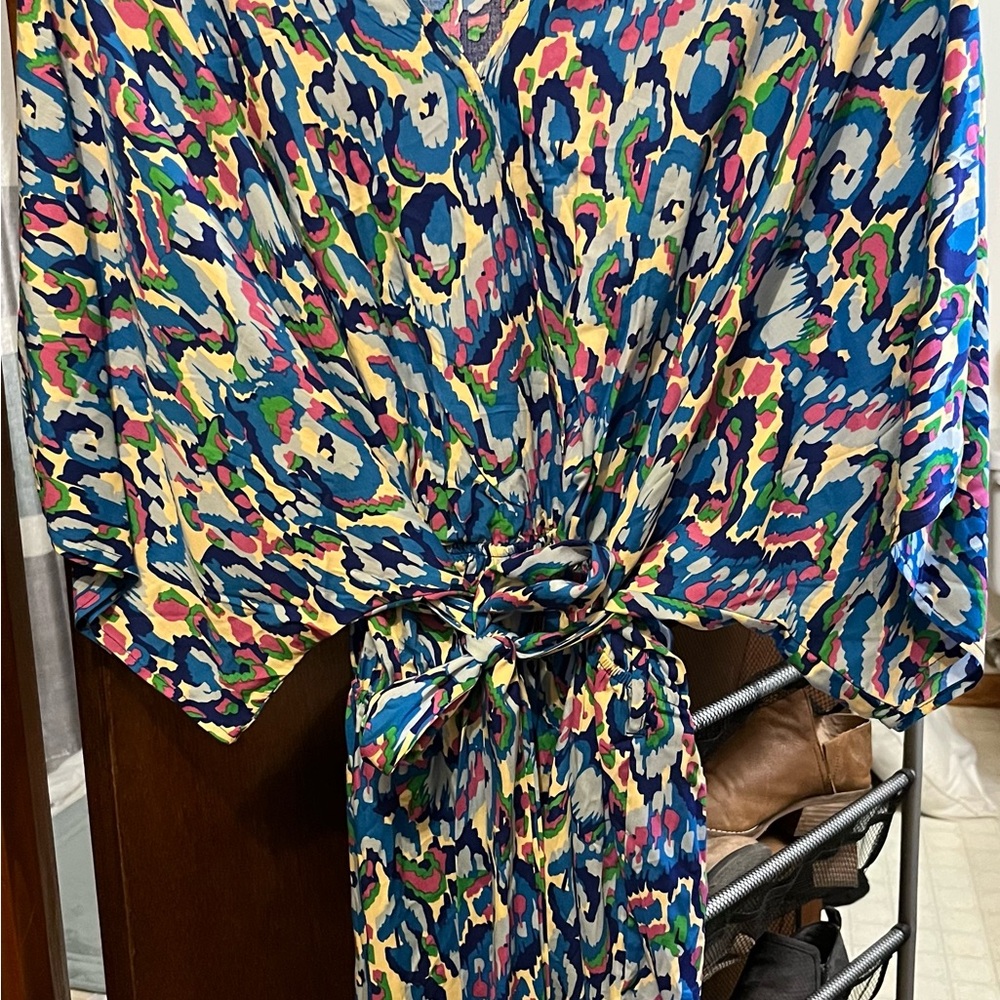 Colorful Abstract Print Women's Dress